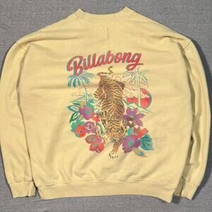 Y2k billabong faded graphic tiger sweater
